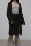 SWAYING/KNIT seamless mohair suit SW212SZ68 brown PS16